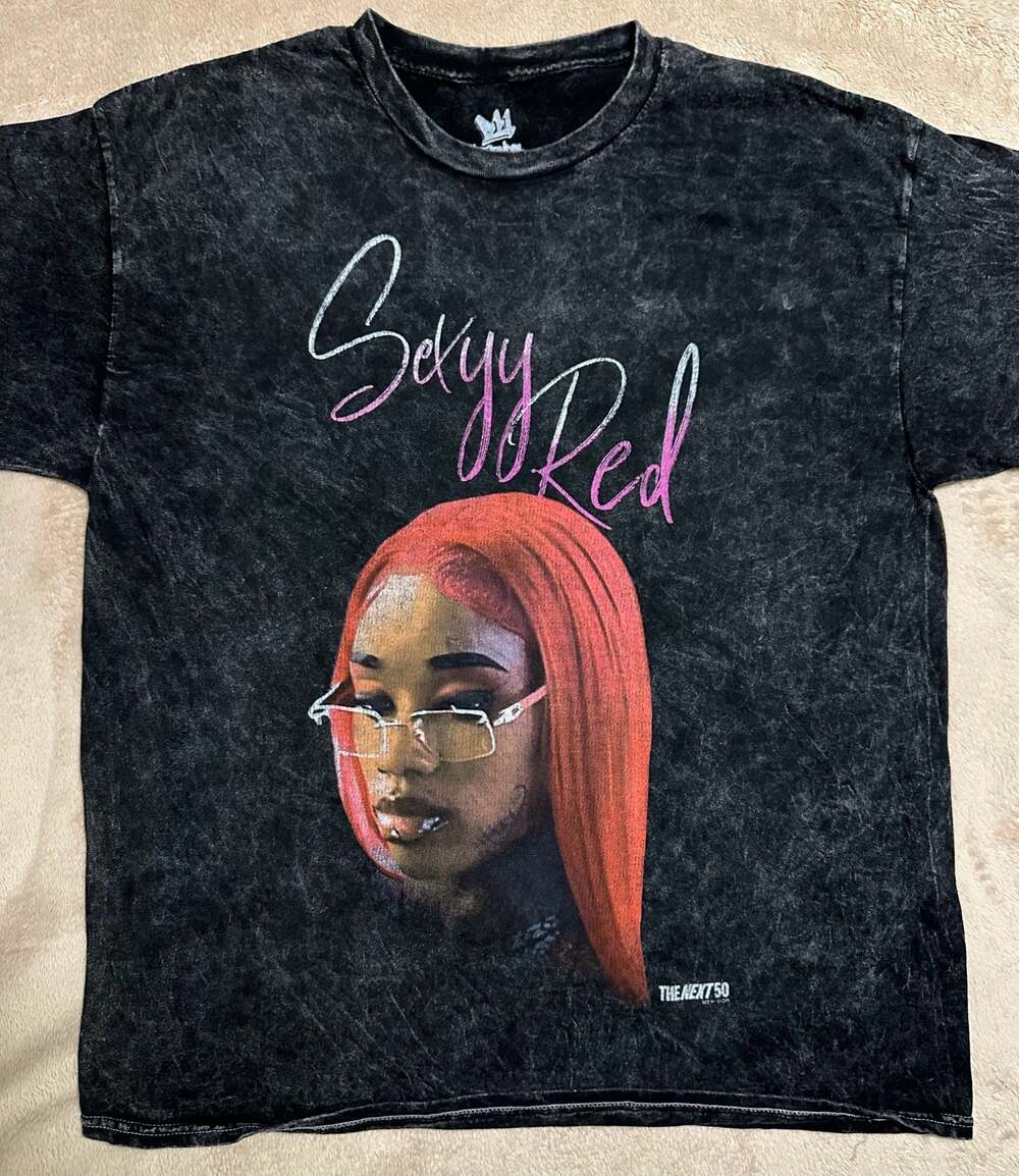 Legends Apparel Sexyy Red 50th Anniversary of Hip Hop Acid Wash Graphic Tee XL